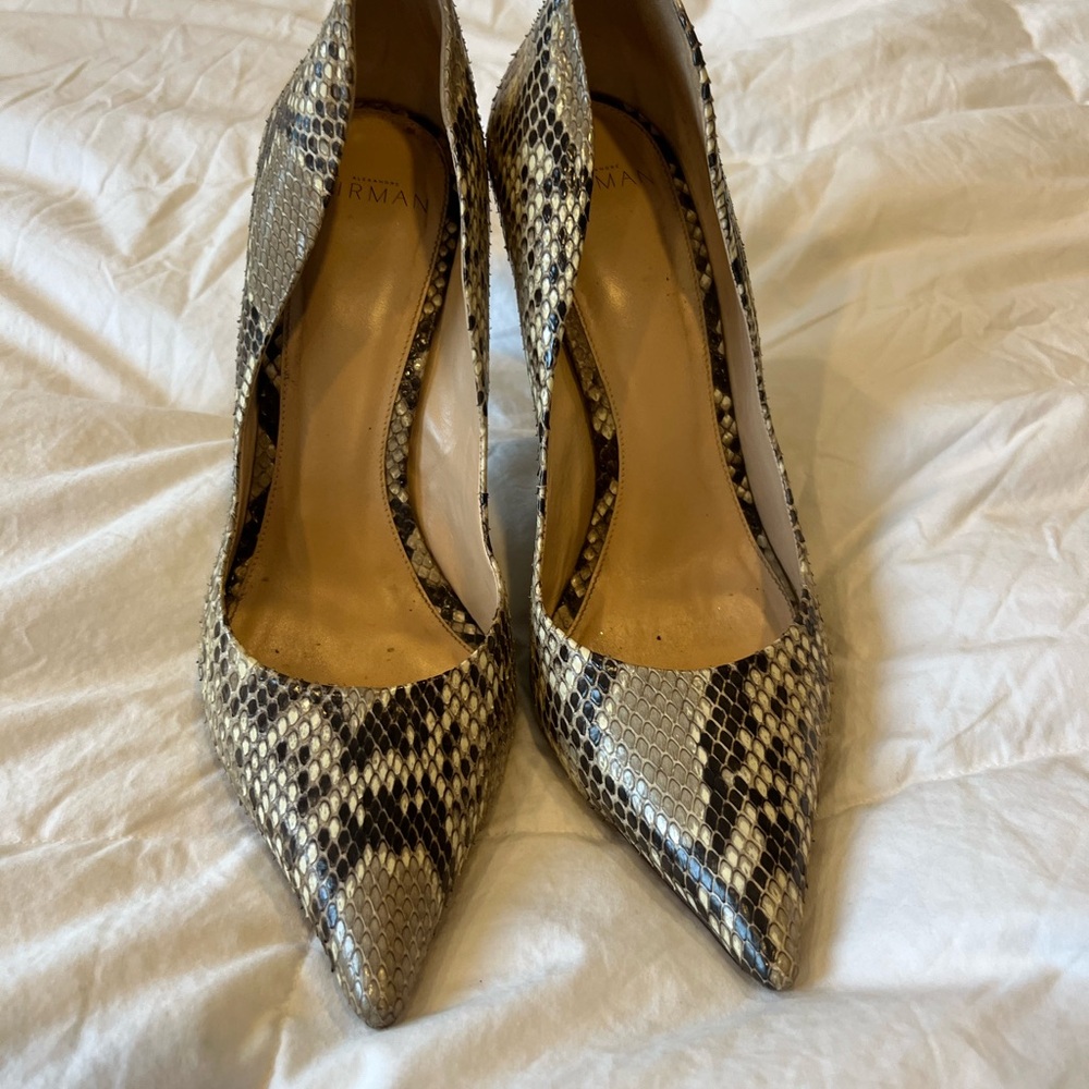 Alexandre Birman Snakeskin Heels